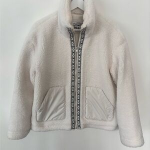 Levi's Sherpa Jacket with Patterned Trim | Size small